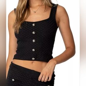 Edikted Womens Amalie Knit Tank Top Size